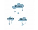 Moon and Stars on the Clouds Moon and Stars on the Clouds Nursery Sticker